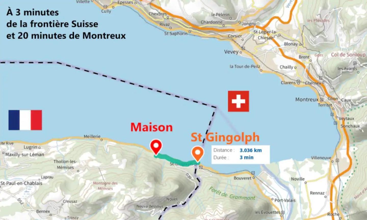 Chez Malou & Hugo Vue Lac Proche Suisse & Stations ! Saint-Gingolph Exteriér fotografie